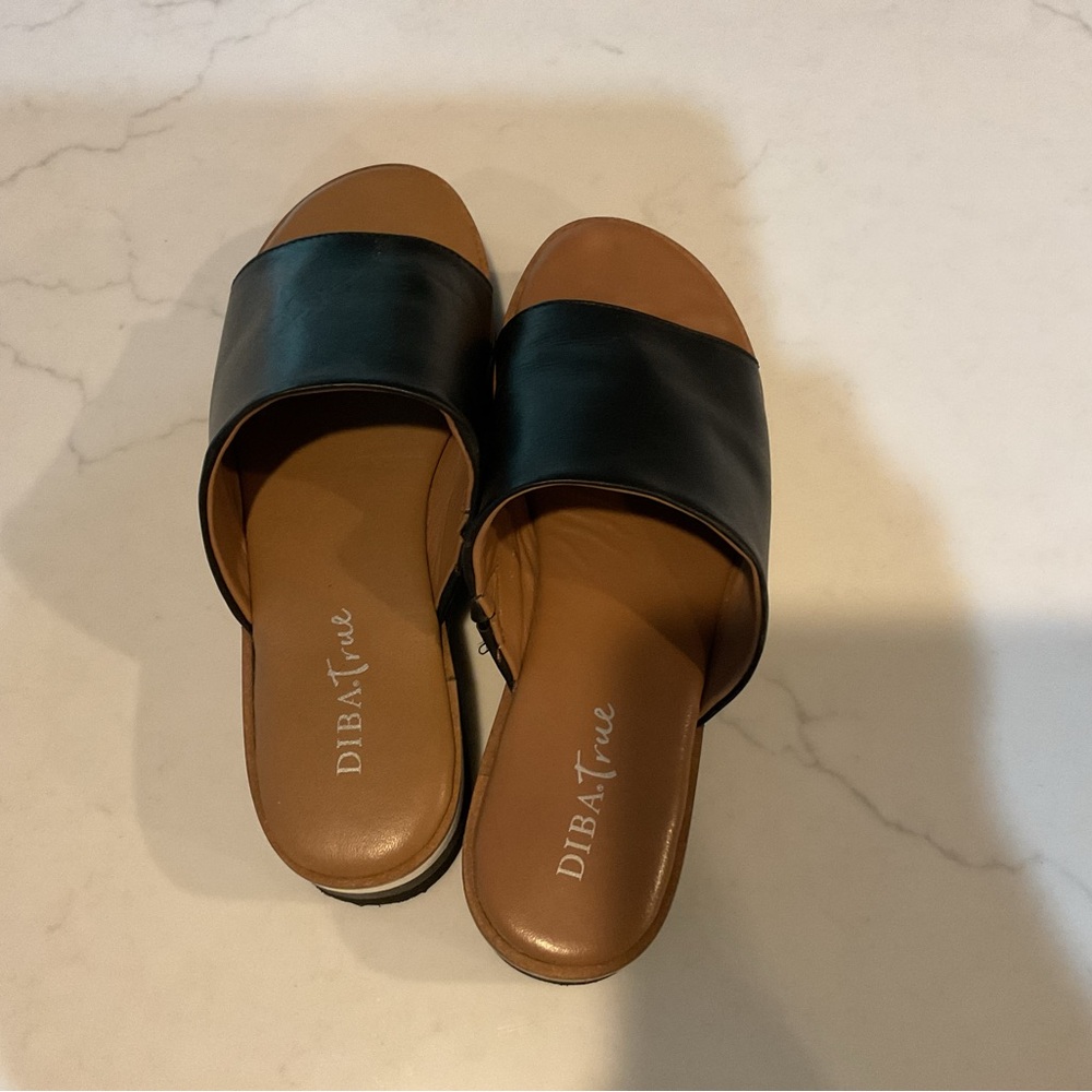 Diba Black and Tan Mules
